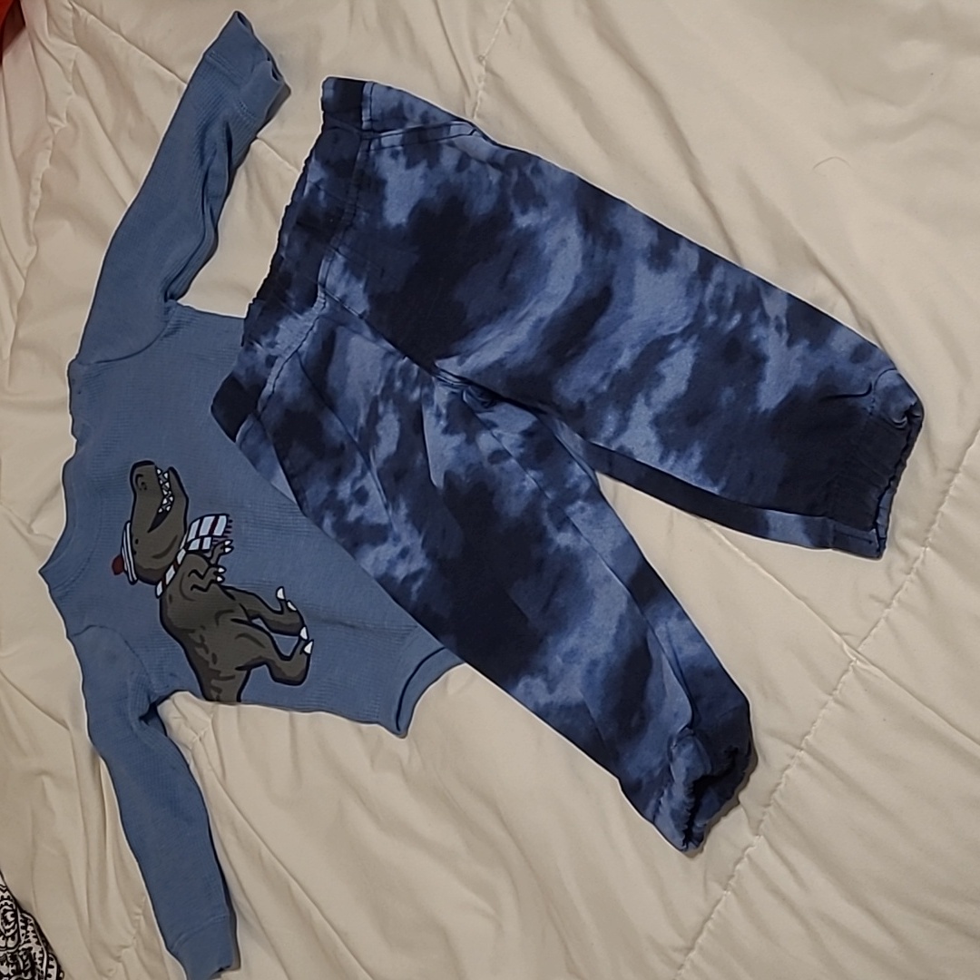 Garanimals 18m Bundle Dinosaur Onesie & Tie-Dye Pants New